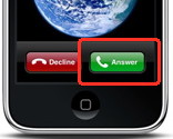 Answer call without  iPhone headphones